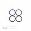five eighths inch 16mm RM-60 R PK4 navy blue nylon coated metal rings sliders or blueprint Pantone 19-3939 from Bra-Makers Supply 4 rings shown
