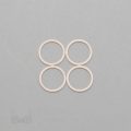 five eighths inch 16mm RM-60 R PK4 peach nylon coated metal rings sliders or linen Pantone 12-1008 from Bra-Makers Supply 4 rings shown