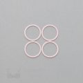 five eighths inch 16mm RM-60 R PK4 pink nylon coated metal rings sliders or pink dogwood Pantone 12-1706 from Bra-Makers Supply 4 rings shown