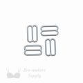 five eighths inch 16mm RM-60 S PK4 platinum nylon coated metal rings sliders or griffin Pantone 17-5102 from Bra-Makers Supply 4 sliders shown