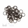five eighths inch 16mm RM-600 R chocolate nylon coated metal rings sliders or seal brown Pantone 19-1314 from Bra-Makers Supply 100 rings shown