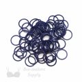 five eighths inch 16mm RM-600 R navy blue nylon coated metal rings sliders or blueprint Pantone 19-3939 from Bra-Makers Supply 100 rings shown