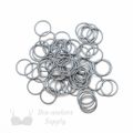 five eighths inch 16mm RM-600 R platinum nylon coated metal rings sliders or griffin Pantone 17-5102 from Bra-Makers Supply 100 rings shown