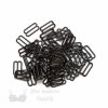 five eighths inch 16mm RM-600 S black nylon coated metal rings sliders or anthracite Pantone 19-4007 from Bra-Makers Supply 100 sliders shown