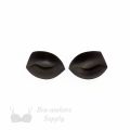 push-up angled foam bra cups swimwear cups MP-34 black from Bra-Makers Supply inside shown