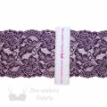 rigid laces - 5 inch - 13 cm five inch grape floral rigid lace LT-52 56 from Bra-Makers Supply ruler shown