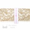 rigid laces - 5 inch - 13 cm five inch taupe floral rigid lace LT-50 81 from Bra-Makers Supply ruler shown