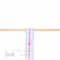 rigid laces - half inch - 1.2 cm half inch dark beige rigid lace trim LT-05 82 from Bra-Makers Supply ruler shown