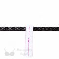 stretch laces - 1 inch - 2.5 cm one inch black floral stretch lace edge LS-10 980 from Bra-Makers Supply ruler shown