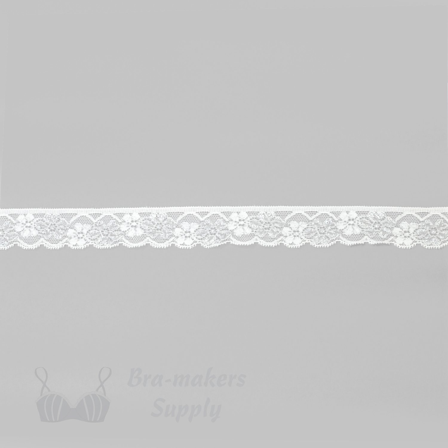 Two Inch Aqua Floral Stretch Lace BraMakers Supply