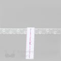 stretch laces - 1 inch - 2.5 cm one inch silver white floral stretch lace edge LS-12 1599 from Bra-Makers Supply ruler shown