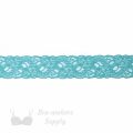 stretch laces - 2 inch - 5 cm two inch aqua floral stretch lace LS-20 73 from Bra-Makers Supply