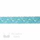 stretch laces - 2 inch - 5 cm two inch aqua floral stretch lace LS-20 73 from Bra-Makers Supply