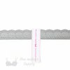 stretch laces - 2 inch - 5 cm two inch gray scalloped stretch lace LS-20 90 from Bra-Makers Supply ruler shown