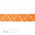 stretch laces - 3 inch - 7 cm three inch orange floral stretch lace LS-30 270 from Bra-Makers Supply