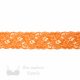 stretch laces - 3 inch - 7 cm three inch orange floral stretch lace LS-30 270 from Bra-Makers Supply