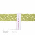 stretch laces - 3 inch - 7 cm three inch spring green floral stretch lace LS-30 740 from Bra-Makers Supply ruler shown