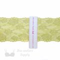 stretch laces - 4 inch - 11 cm four inch spring green floral stretch lace LS-52 74 from Bra-Makers Supply ruler shown