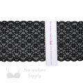 stretch laces - 5 inch - 13 cm five inch black lattice stretch lace LS-60 982 from Bra-Makers Supply ruler shown