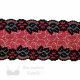 stretch laces - 5 inch - 13 cm five inch red black floral swirl stretch lace LS-63 4798 from Bra-Makers Supply