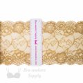 stretch laces - 6 inch - 15 cm six inch beige floral scalloped stretch lace LS-60 82 from Bra-Makers Supply ruler shown