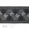 stretch laces - 6 inch - 15 cm six inch black floral geometric stretch lace LS-60 981 from Bra-Makers Supply