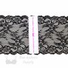 stretch laces - 6 inch - 15 cm six inch black floral stretch lace LS-70 981 from Bra-Makers Supply Hamilton ruler shown
