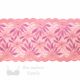 stretch laces - 6 inch - 15 cm six inch deep pink lilac floral stretch lace LS-63 4153 from Bra-Makers Supply
