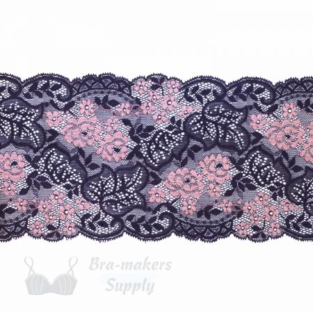 Half Inch Black Scalloped Stretch Lace Edge