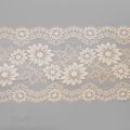 stretch laces - 6 inch - 15 cm six inch light beige champagne floral stretch lace LS-63 8030 from Bra-Makers Supply