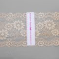 stretch laces - 6 inch - 15 cm six inch light beige champagne floral stretch lace LS-63 8030 from Bra-Makers Supply ruler shown