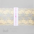 stretch laces - 6 inch - 15 cm six inch peach floral scalloped stretch lace LS-60 36 from Bra-Makers Supply ruler shown