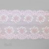 stretch laces - 6 inch - 15 cm six inch pink rose white floral stretch lace LS-63 4043 from Bra-Makers Supply