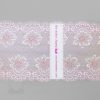 stretch laces - 6 inch - 15 cm six inch pink rose white floral stretch lace LS-63 4043 from Bra-Makers Supply ruler shown