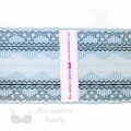 stretch laces - 6 inch - 15 cm six inch steel blue black stretch lace LS-73 6298 from Bra-Makers Supply ruler shown