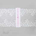 stretch laces - 6 inch - 15 cm six inch white floral scalloped stretch lace LS-60 102 from Bra-Makers Supply ruler shown