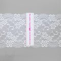 stretch laces - 6 inch - 15 cm six inch white floral scalloped stretch lace LS-60 104 from Bra-Makers Supply ruler shown