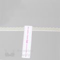 stretch laces - three quarters inch - 2 cm three quarters inch gold white stretch edging LS-08 88 from Bra-Makers Supply ruler shown