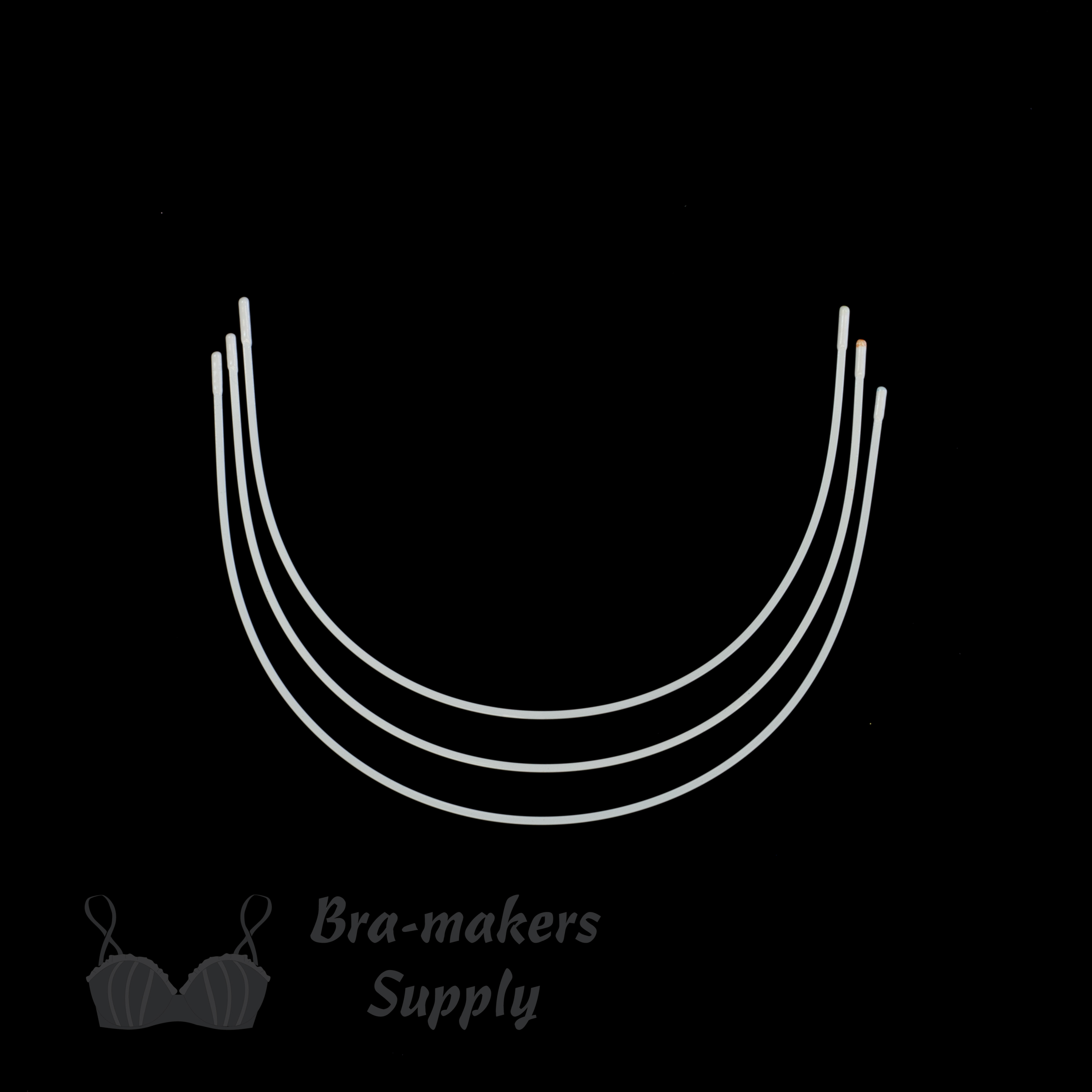 super-long underwire metal bra underwire WSL-3-48 from Bra-Makers Supply set of 3 shown