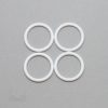 three quarters inch 19mm plastic sliders rings R-60 R PK4 white from Bra-Makers Supply set of 4 rings shown