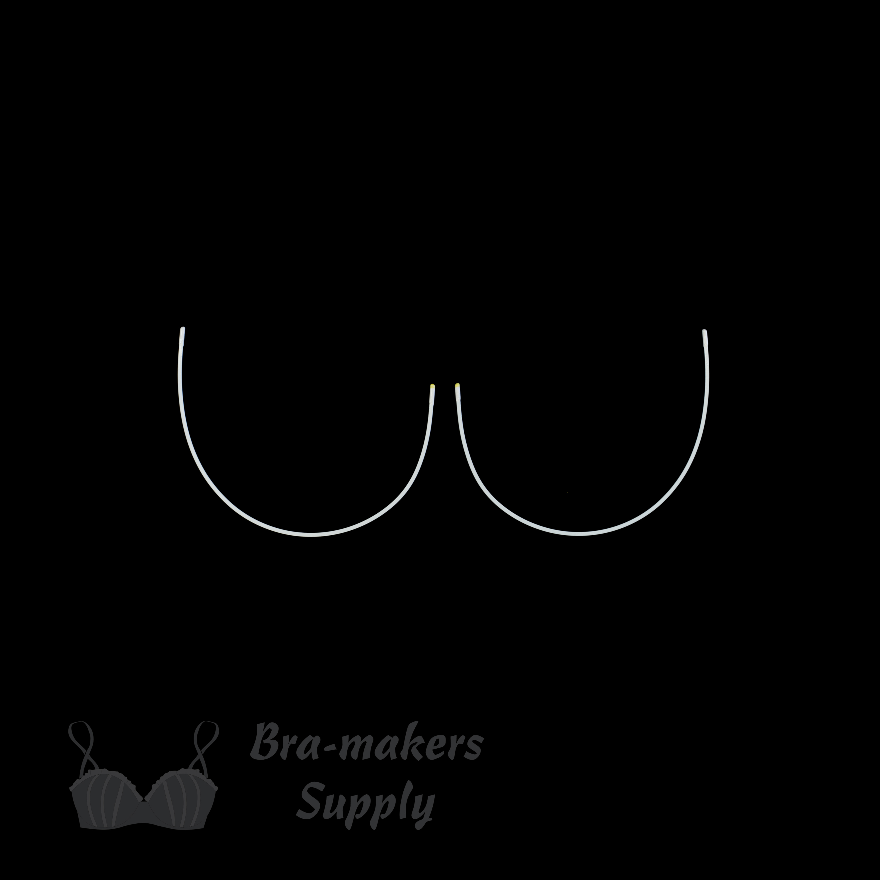 vertical underwire metal bra underwires WV-44 from Bra-Makers Supply pair shown