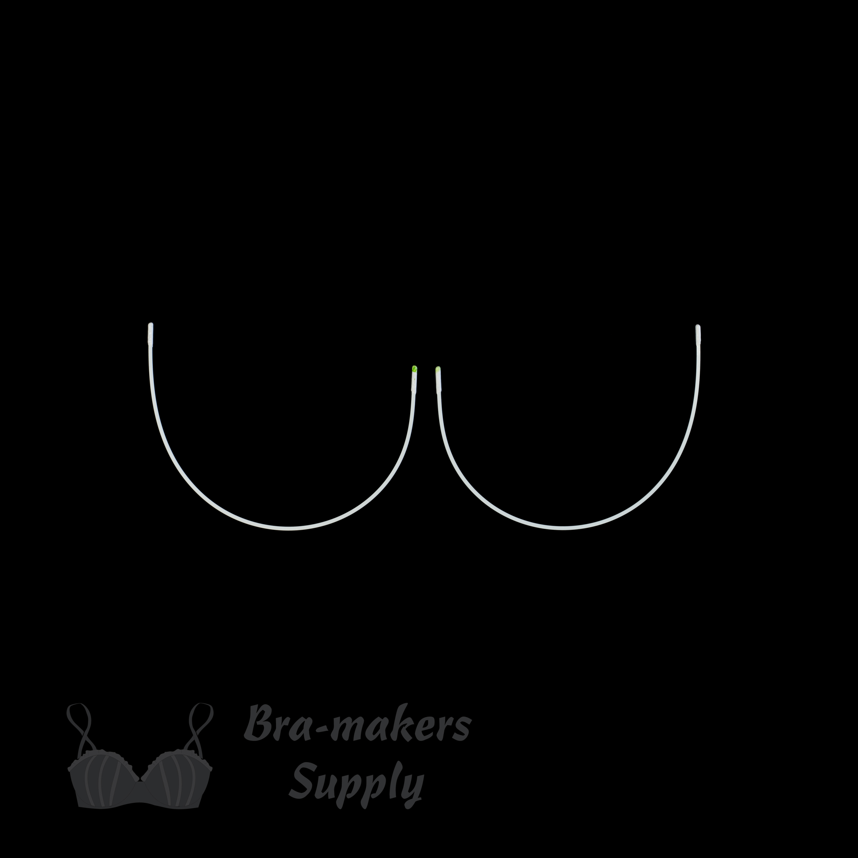 vertical underwire metal bra underwires WV-46 from Bra-Makers Supply pair shown