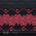 black trio bra fabrics pack with red black floral stretch lace KT-98-LS-63.4798 from Bra-Makers Supply
