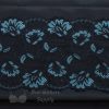 black trio bra fabrics pack with teal flowers stretch lace KT-98-LS-63.9872 from Bra-Makers Supply