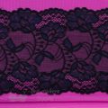fuchsia trio bra fabrics pack with black purple floral stretch lace KT-45-LS-63.9857 from Bra-Makers Supply