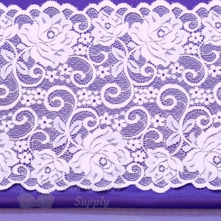 purple trio bra fabrics pack with pale lilac rigid lace KT-57-LS-61.53 from Bra-Makers Supply