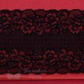 red trio bra fabrics pack with black red roses stretch lace KT-47-LS-63.9848 from Bra-Makers Supply