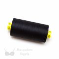 gutermann mara 120 industry quality polyester thread TG-10 black Pantone 19-4007 anthracite from Bra-Makers Supply 1 spool shown