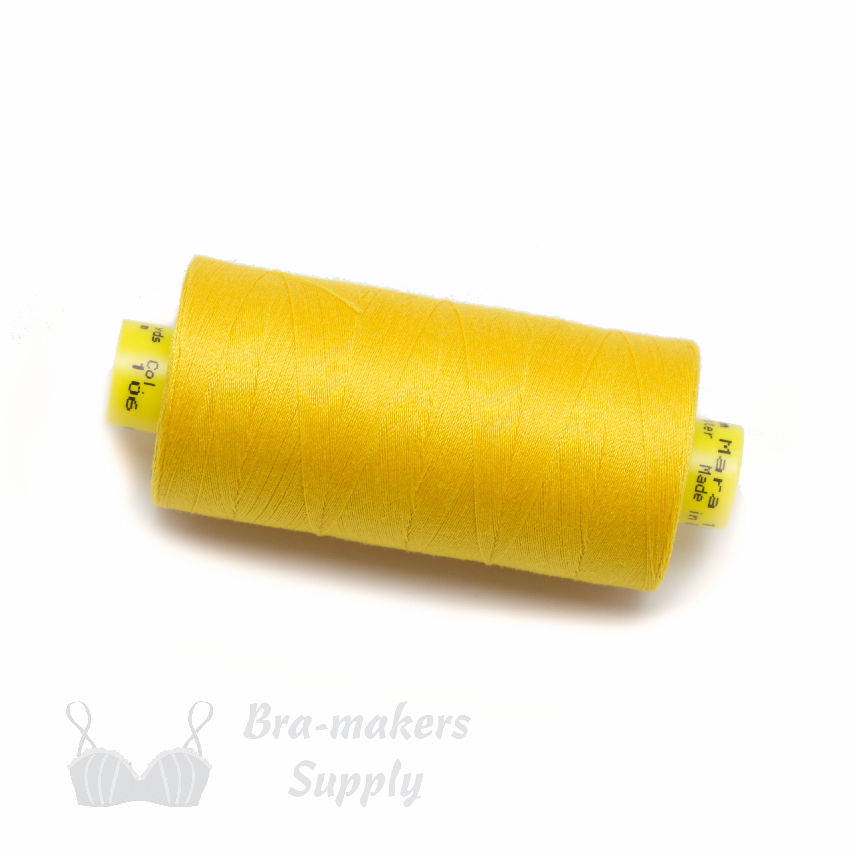 gutermann mara 120 industry quality polyester thread TG-10 ivory or Pantone 11-0507 winter white from Bra-Makers Supply 1 spool shown