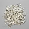 half inch or 12 mm Jewellery quality metal g-hooks gold silver plated GH-4200 silver from Bra-Makers Supply bulk bag of 100 hooks shown